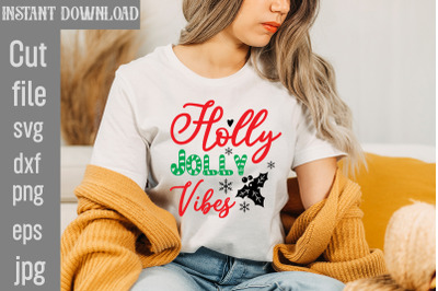 Holly Jolly Vibes SVG cut file,Christmas png Bundle, pink Christmas pn