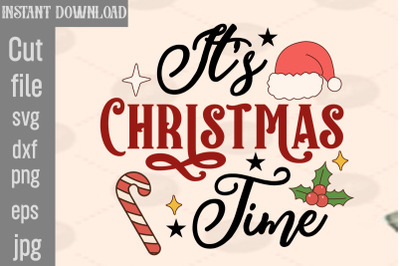 It&#039;s Christmas Time SVG cut file,Christmas png Bundle, pink Christmas