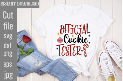 Official Cookie Tester SVG cut file&2C;Christmas png Bundle&2C; pink Christm