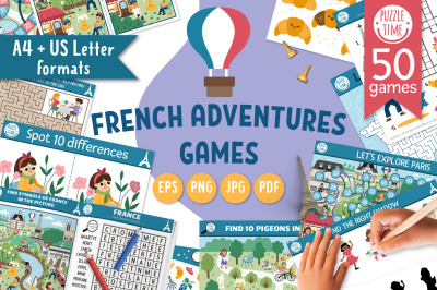 French adventures games and activities for kids