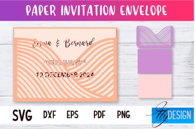 Paper Invitation Envelope | Paper Cut Design | SVG File