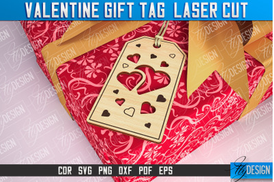 Valentine Gift Tag Laser Cut Design | Valentine Day Design | Gift Tag