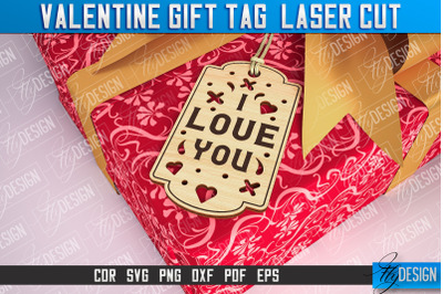 Valentine Gift Tag Laser Cut Design | Valentine Day Design | Gift Tag