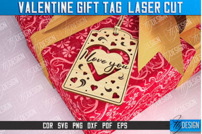 Valentine Gift Tag Laser Cut Design | Valentine Day Design | Gift Tag