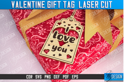 Valentine Gift Tag Laser Cut Design | Valentine Day Design | Gift Tag