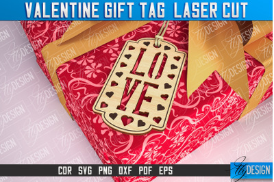 Valentine Gift Tag Laser Cut Design | Valentine Day Design | Gift Tag