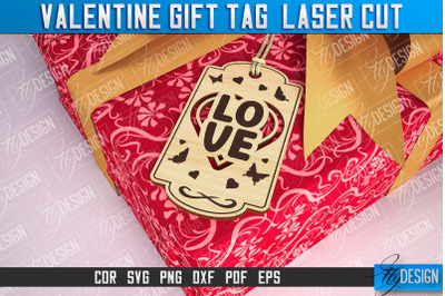 Valentine Gift Tag Laser Cut Design | Valentine Day Design | Gift Tag