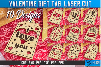 Valentine Gift Tag Laser Cut Design | Valentine Day Design | Gift Tag