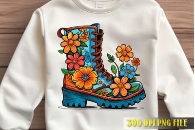 Bohemian Flower Boot