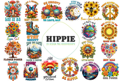 Vibrant Hippie Graphics Bundle