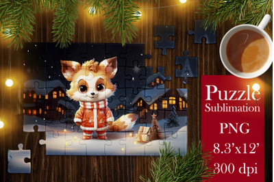Christmas Baby Animal| Puzzles Sublimation PNG