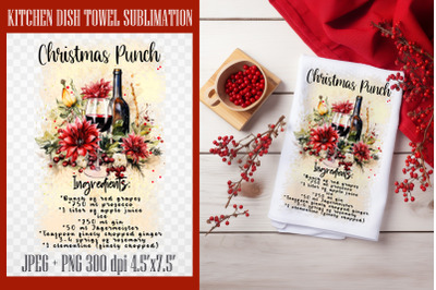 Merry Christmas PNG| Kitchen Dish Towel Sublimation