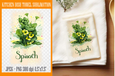 Spinach| Kitchen Dish Towel Sublimation