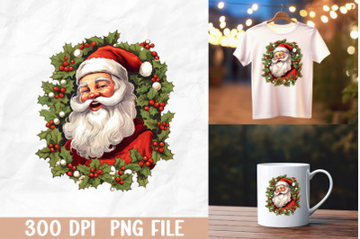 Jolly Santa Portrait Clipart