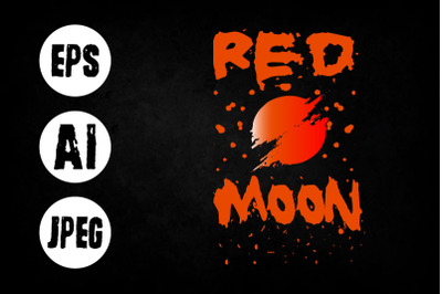 Red Moon t shirt design