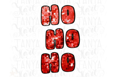 Ho Ho Ho PNG for Christmas T-Shirt Designs - Sequin Letter Graphics