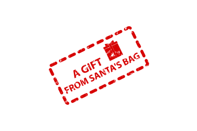 Gift from santa bag rubber stamp
