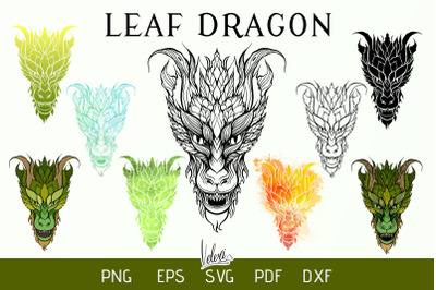 Vector Leaf Dragon - 9 variations