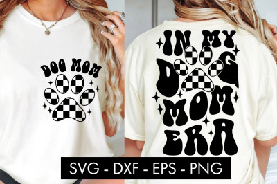 In My Dog Mom Era Checkered Paw SVG PNG Cut file