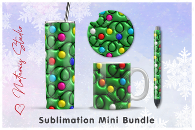 Christmas Inflated Mini Bundle - Tumbler, Mug, Pen, Coaster.