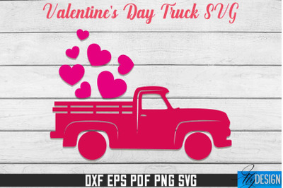 Valentine&#039;s Day Truck SVG | Print Design | SVG File