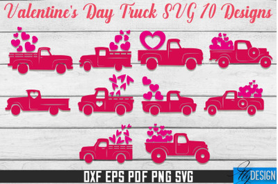 Valentine&#039;s Day Truck SVG | Print Design | SVG File