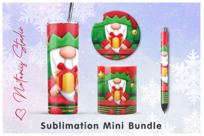 Cute Elf Mini Bundle - Tumbler, Mug, Pen, Coaster.