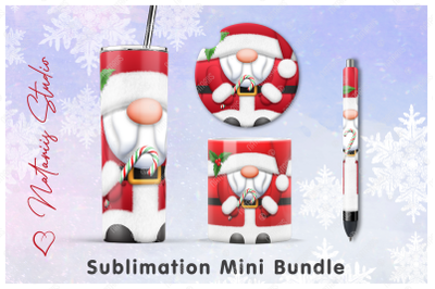 Cute Santa Claus Mini Bundle - Tumbler, Mug, Pen, Coaster.
