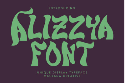 Alizzya Unique Display Typeface