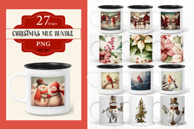 Christmas Mug Sublimation Bundle. Christmas Mug PNG