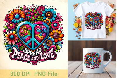 Peace and Love Retro Colors