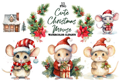 Cute Christmas mouse