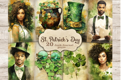 St. Patrick&amp;&23;039;s Day Junk Journal Kit | Clover Digital Art