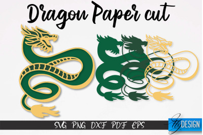 Dragon Paper Cut | Paper Cut SVG | Paper Craft SVG Design