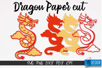 Dragon Paper Cut | Paper Cut SVG | Paper Craft SVG Design