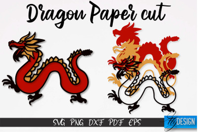 Dragon Paper Cut | Paper Cut SVG | Paper Craft SVG Design