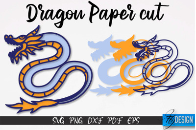 Dragon Paper Cut | Paper Cut SVG | Paper Craft SVG Design