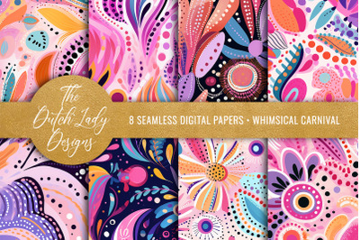 Seamless Whimsical Carnival Patterns