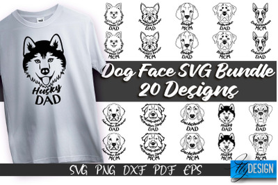 Dog Face SVG Design | Dog Mom SVG | SVG File | Print Design