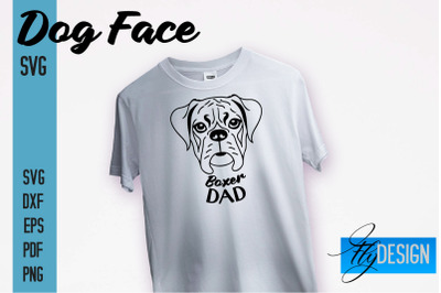 Boxer Dad SVG Design | Dog Mom SVG | SVG File | Print Design