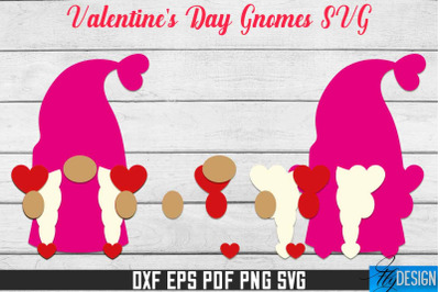 Valentine&amp;&23;039;s Day Gnomes SVG | Paper Cut Design | SVG File
