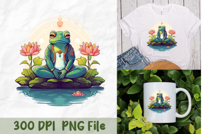 Zen Frog Lotus Position