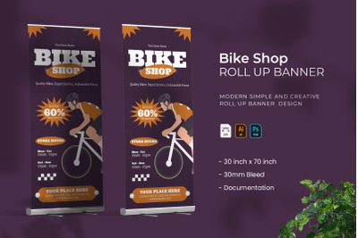 Bike Shop - Roll Up Banner