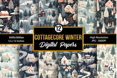 Cottagecore Winter Seamless Patterns