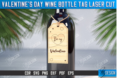 Valentine&#039;s Day Wine Bottle Tag | Wine Bottle Laser Cut | Wine Bottle