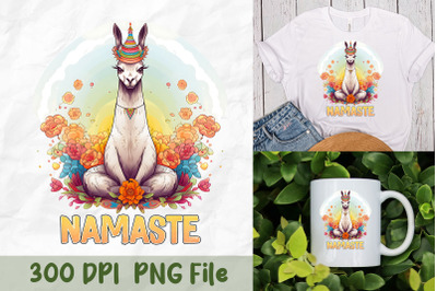 Llama Yoga Pose Fun Art