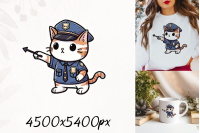 Pilot Cat in Plane Clipart