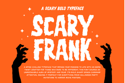 Scary Frank Font, Horror Font, , OTF, TTF, SVG, Cricut, Glowforge