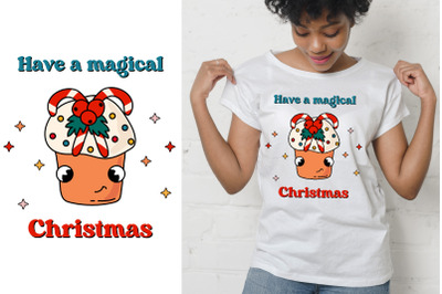 Have a magical Christmas. SVG illustration.