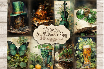 St Patricks Day Junk Journal Pages | Victorian Ephemera